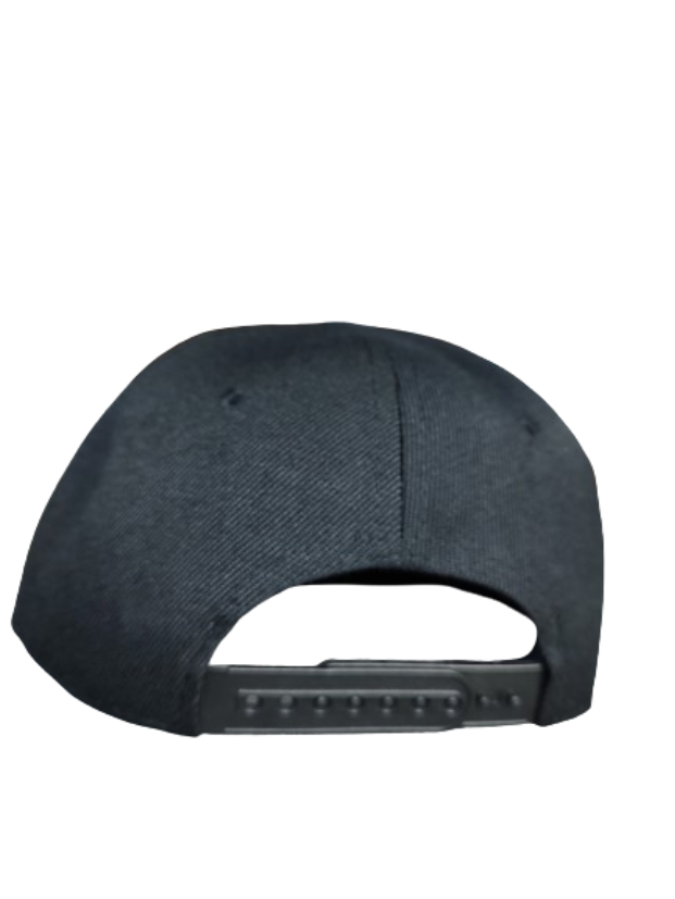 Rise Above It! Wings Black Frame 6 Panel Flat Bill Hat Black www.justsaynpromos.com