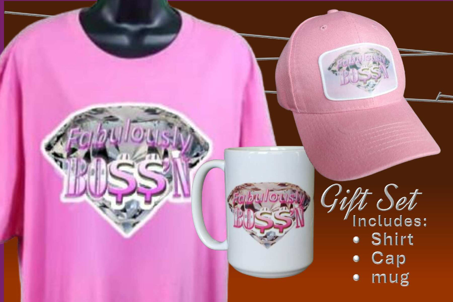 Fabulously Boss'n Gift Set - Pink www.justsaynpromos.com