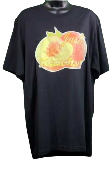 Just Peachy! π Adult Unisex Graphic Tee - XL - Black www.justsaynpromos.com
