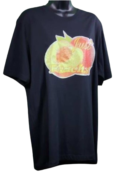 Just Peachy! π Adult Unisex Graphic Tee - XL - Black www.justsaynpromos.com