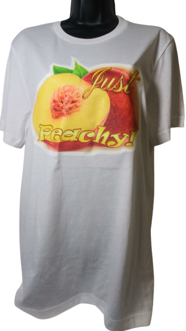Just Peachy! ๐ Custom Adult Unisex Graphic Tee www.justsaynpromos.com