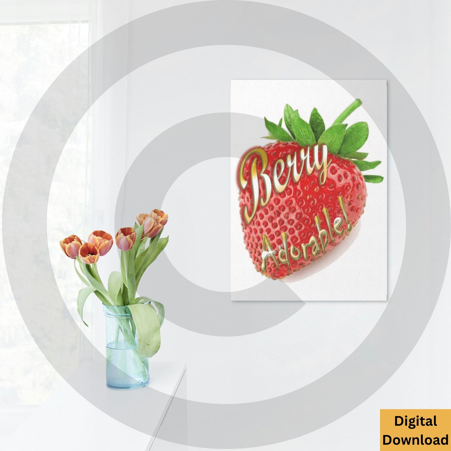 Fruit Digital Wall Art Set of 4