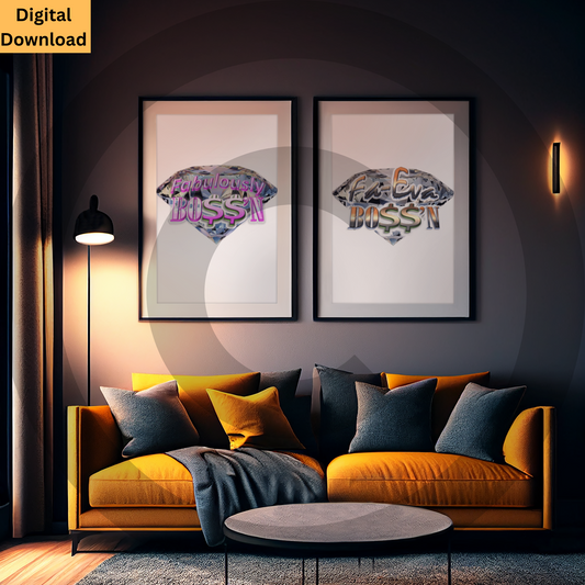 Boss'n Digital Wall Art Set of 2