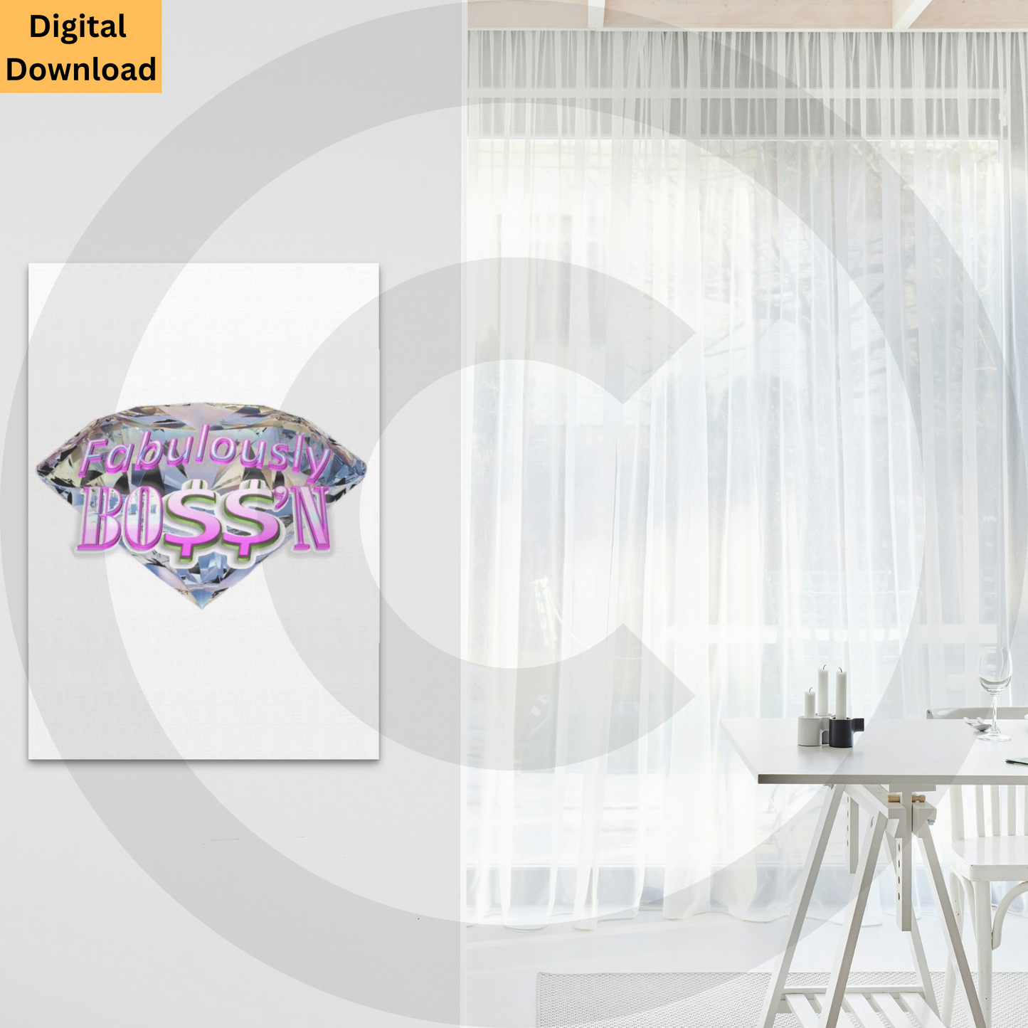 Boss'n Digital Wall Art Set of 2