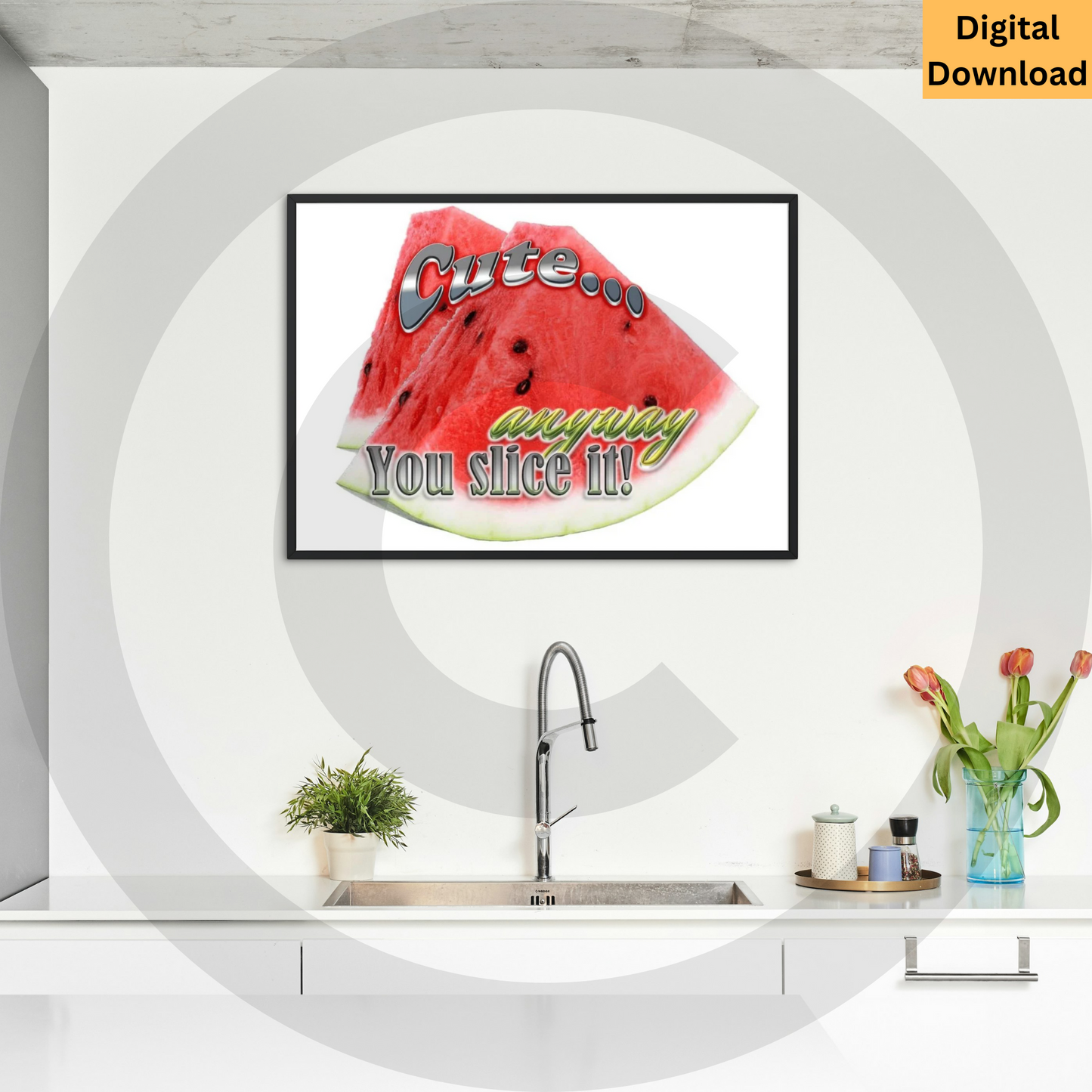 Fruit Digital Wall Art Set of 4