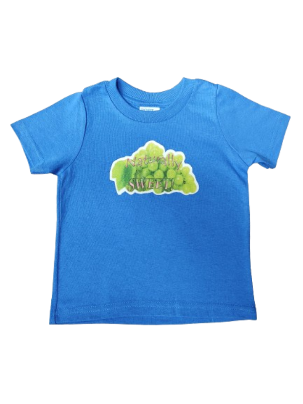 Naturally Sweet! Green Grapes Toddler Shirt Blue