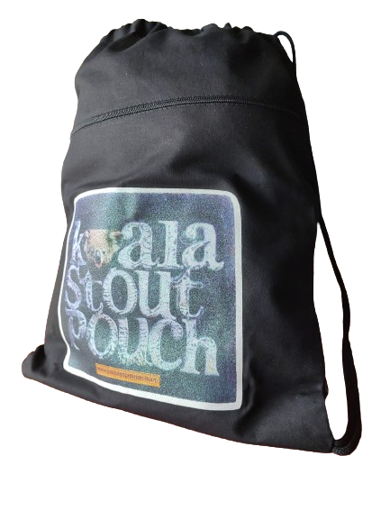 Koala Stout Pouch Black Image Drawstring Bag Black
