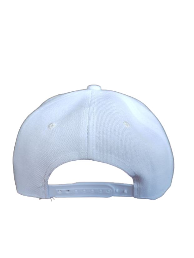 Aint 'no' Quitting White Frame 6 Panel Snapback Flat Bill Hat White