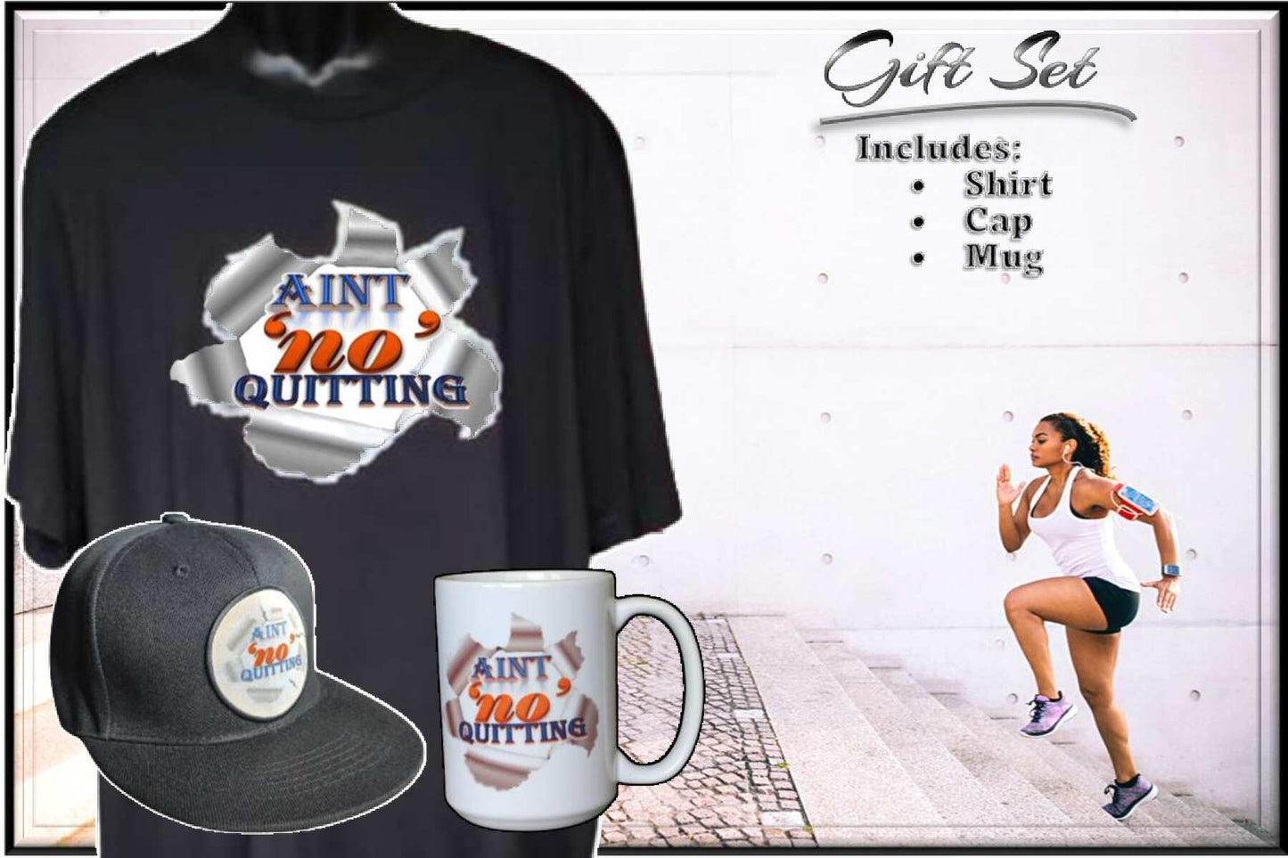 Aint 'no' Quitting Gift Set - Black