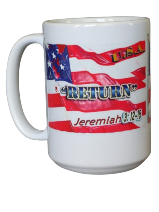 USA Return Jeremiah 3:12-15 Mug 15 oz