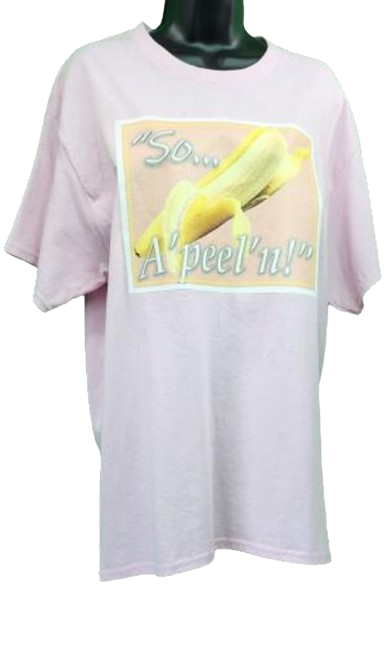 So... A'peel'n! 🍌 Adult Unisex Graphic Tee - Large - Light Pink