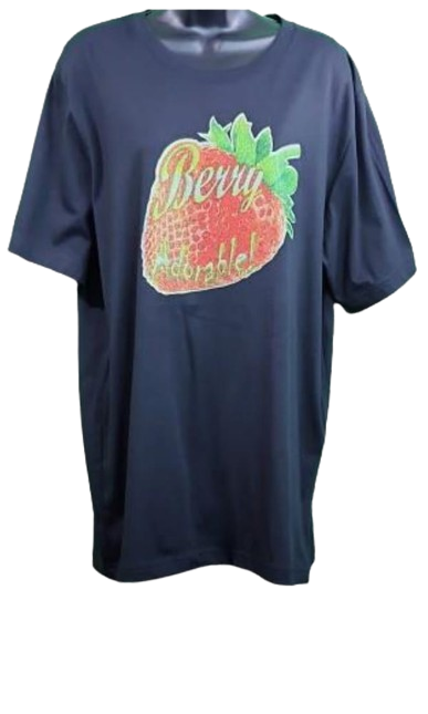 Berry Adorable! Adult Unisex Graphic Tee - XL - Black