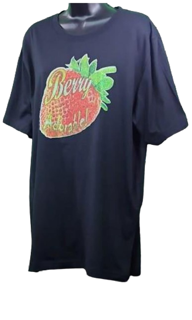 Berry Adorable! Adult Unisex Graphic Tee - XL - Black