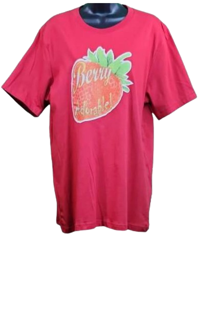 Berry Adorable! Adult Unisex Graphic Tee - Large - Red