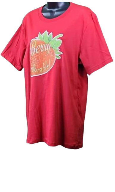 Berry Adorable! Adult Unisex Graphic Tee - Large - Red