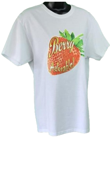 Berry Adorable! Adult Unisex Graphic Tee - Medium - White