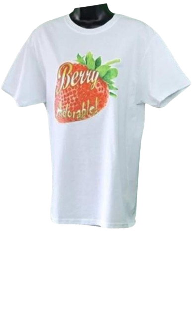 Berry Adorable! Adult Unisex Graphic Tee - Medium - White