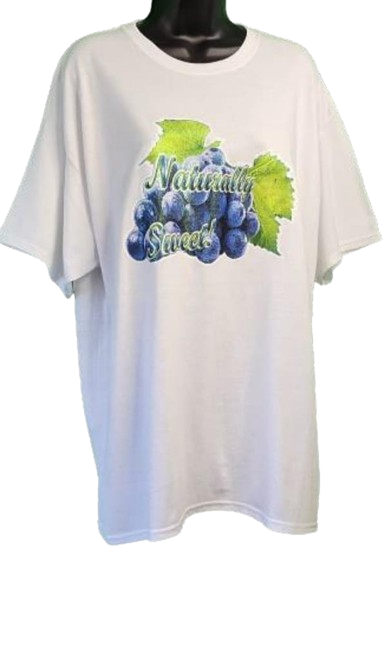 Naturally Sweet! Blue Grapes Custom Adult Unisex Graphic Tee