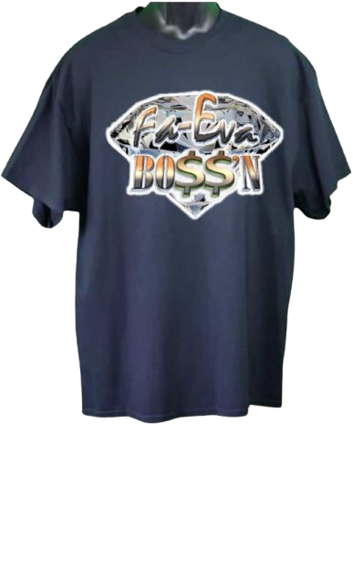 Fa-Eva Boss'n Adult Unisex Graphic Tee - 4XL - Black