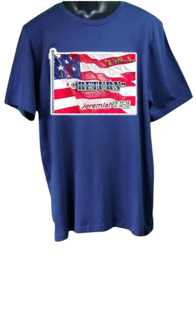 U.S.A. Return Jeremiah 3:12-15 Custom Adult Unisex Graphic Tee