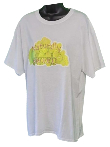 Naturally Sweet🍇Green Grapes Adult Unisex Graphic Tee - Large - White