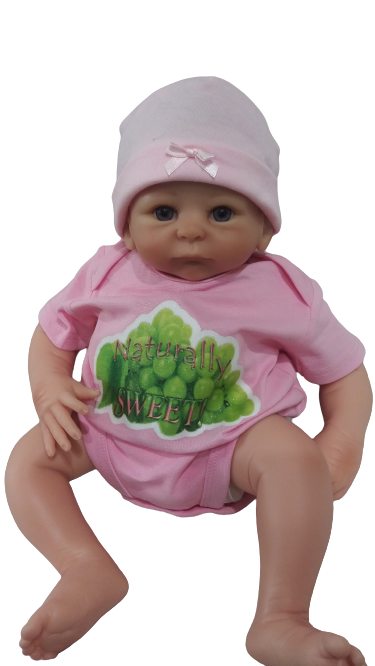 Naturally Sweet! Green Grapes Baby Bodysuit Pink