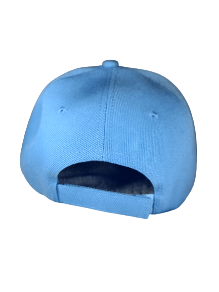 Push Through Cross White Frame 6 Panel Flat Bill Hat Blue