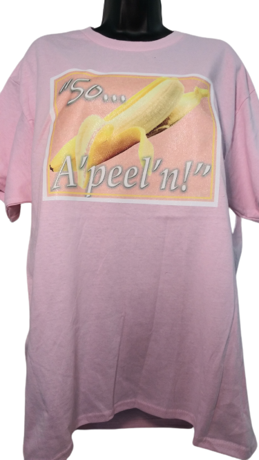 So A'peel'n! Banana Adult Unisex T-Shirt Pink