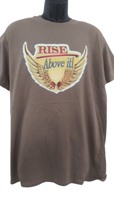 Rise Above It! Wings Adult Unisex T-Shirt Brown