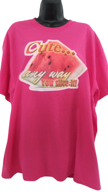 Cute... any way You slice it! Watermelon Adult Unisex T-Shirt Deep Pink